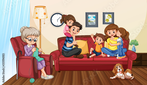 Family member at the house