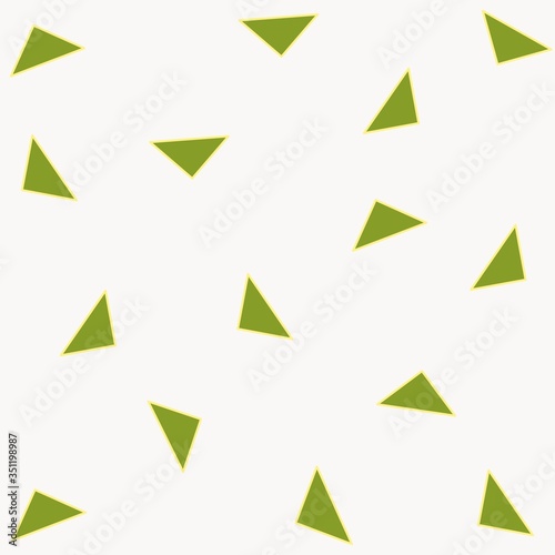 Multicolor triangles design on white background illustration