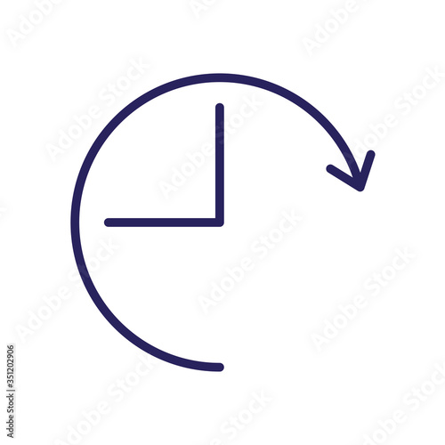 time clock with arrow around