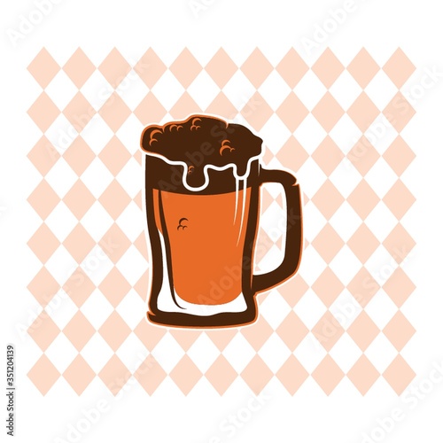 A mug of beer illustration.