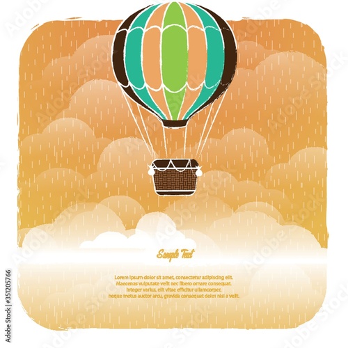 A hot air balloon background illustration.