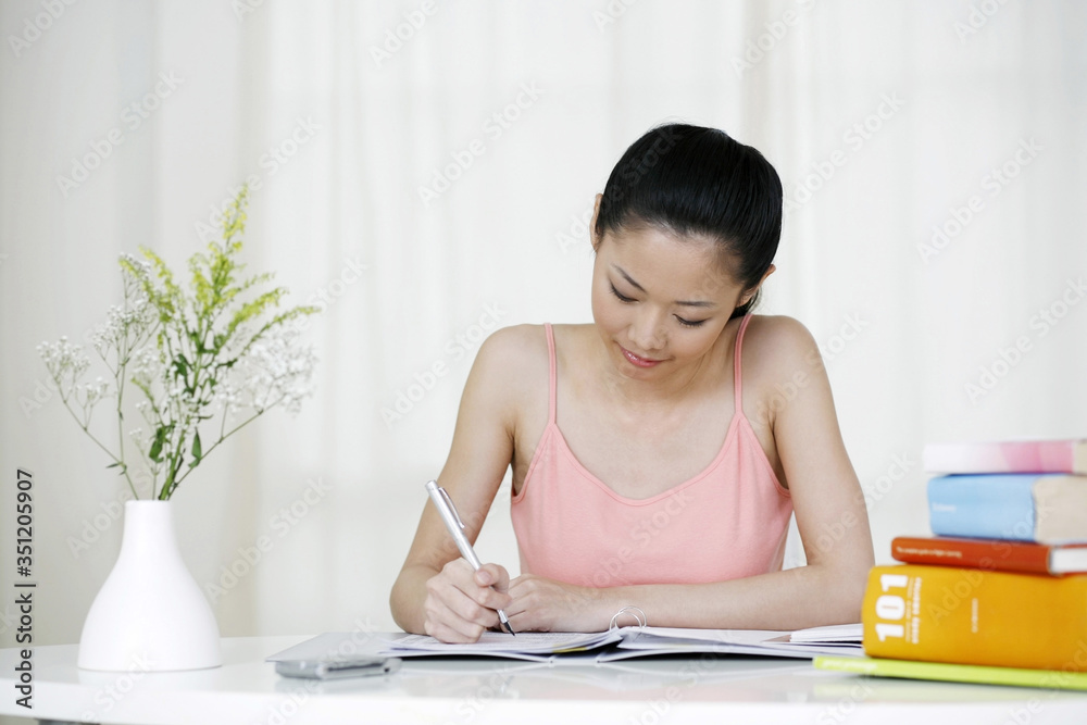 Woman writing Woman writing