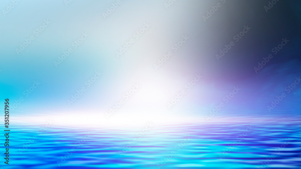Sea landscape, sea surface. Blue sky, clouds, sunlight, rays. Empty natural scene in the open air. Blurred abstract background. Background of a sea landscape. Blue sky with clouds over the sea. Sea landscape, sea surface. Blue sky, clouds, sunlight, rays. Empty natural scene in the open air. Blurred abstract background. Background of a sea landscape. Blue sky with clouds over the sea.