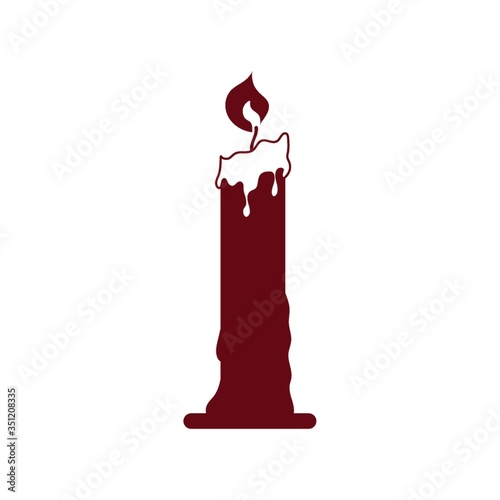 A burning candle illustration. photo