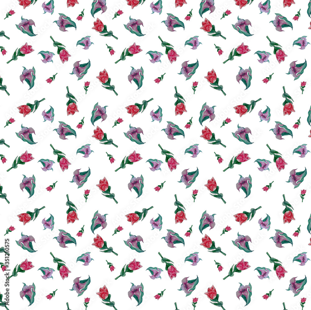 seamless background of flowers seamless background of flowers