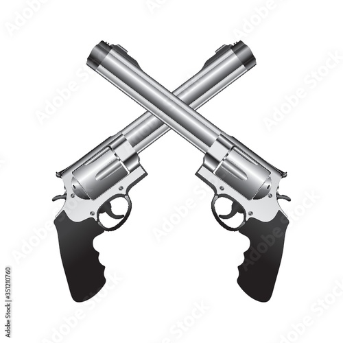 Obraz na plátně Crossed revolvers