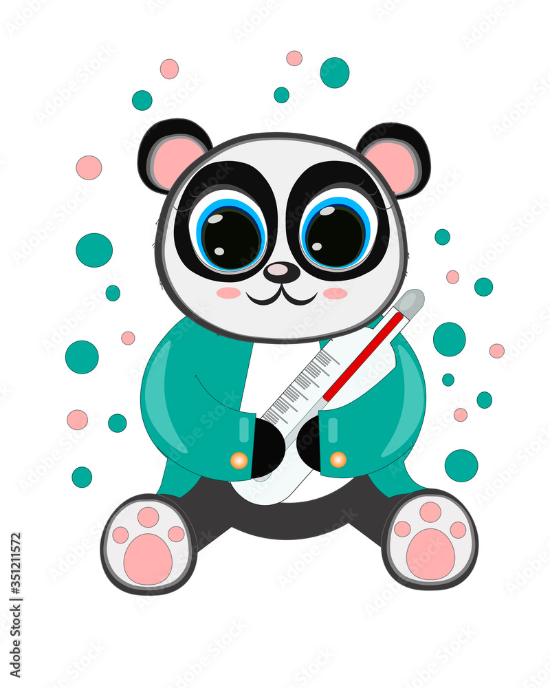 vector cute cartoon panda