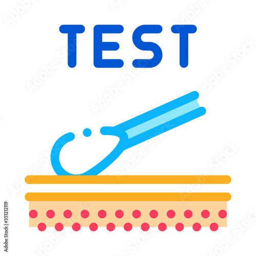 skin dermatitis test icon vector. skin dermatitis test sign. color symbol illustration