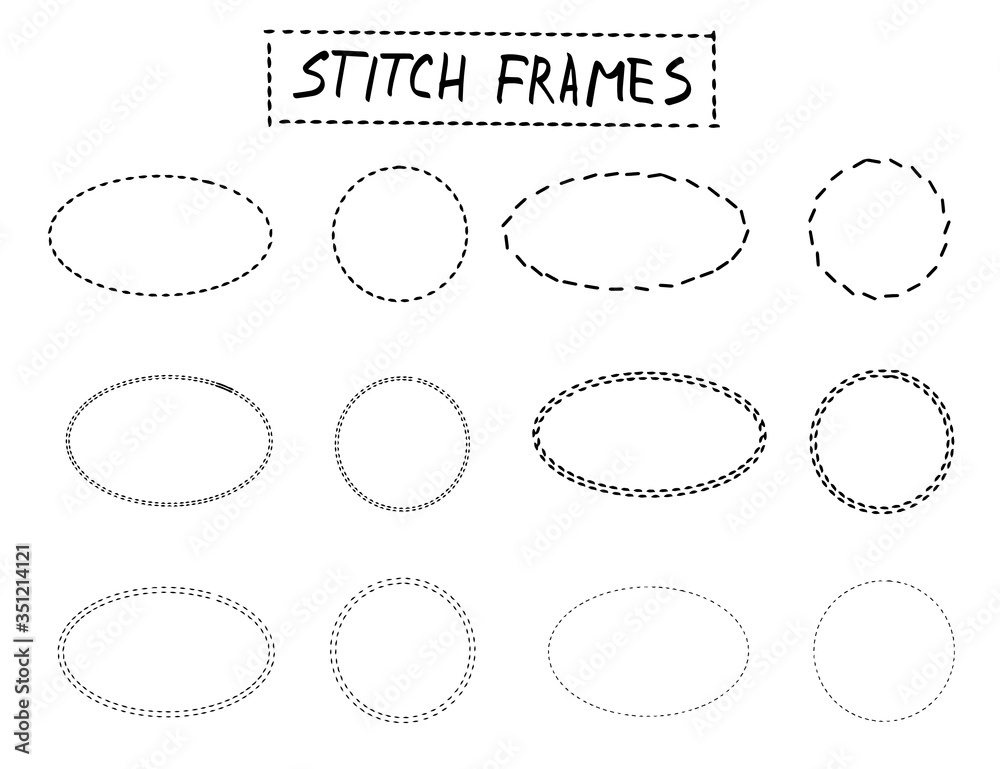 set of round frames