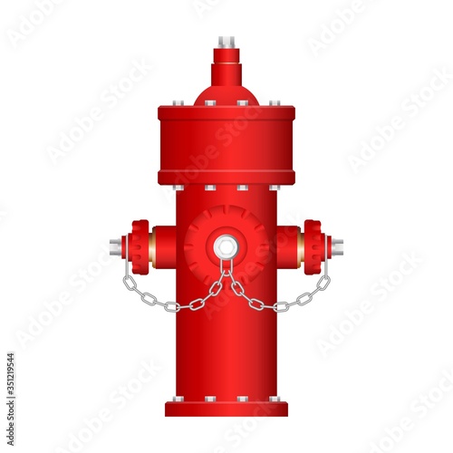 Red fire hydrant vector illustration isolated