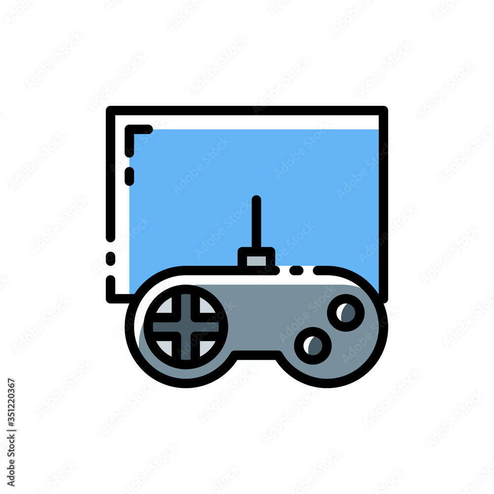 Obraz premium console fill outline icon