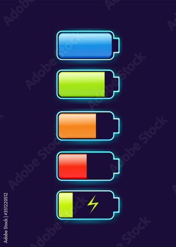 Flat battery charge for mobile device design. Vector mobile device concept. Vector illustration in flat style.