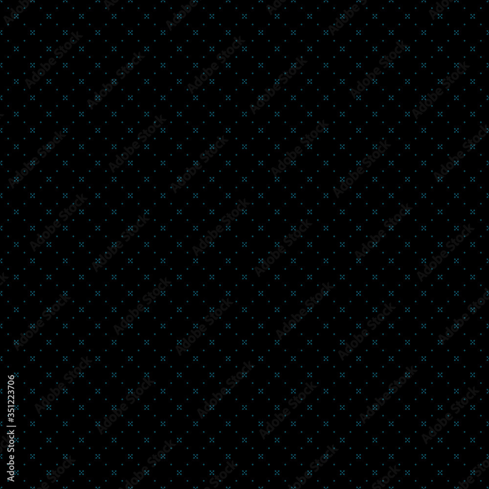 Bright border effect illustration, with repetitive geometric shapes covering the minimal black background. Web design, wallpaper, digital graphics, packaging, objects and artistic decorations.