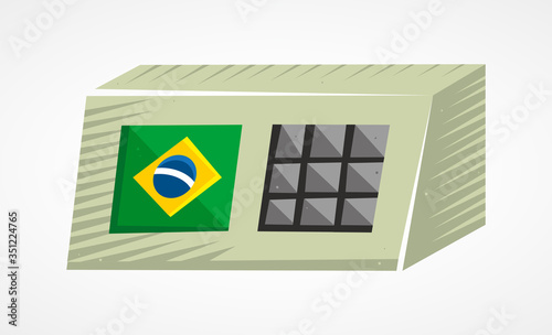 Colorful voting machine used in brazil
