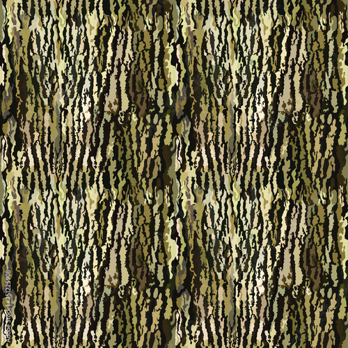 Vector seamless texture of oak bark