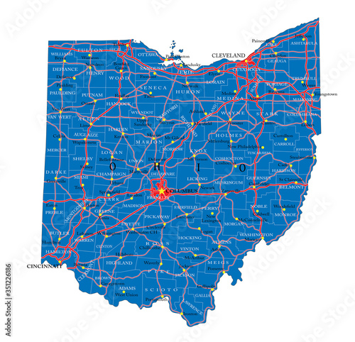 Ohio state political map