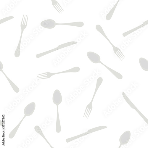 Vector Illustration Cutlery Seamless Pattern or Background