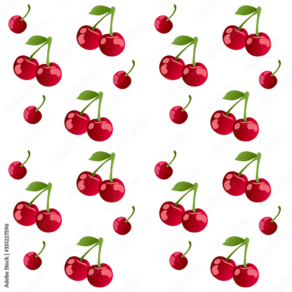 Cherry . Sour cherry. Cherries with leaves on white background. Sour cherries on white. Cherry set. Pattern cherry. Cherry . Sour cherry. Cherries with leaves on white background. Sour cherries on white. Cherry set. Pattern cherry.