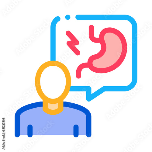 gastroenterologist doctor icon vector. gastroenterologist doctor sign. color symbol illustration