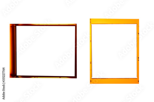 Medium format color film frame.With white space. 