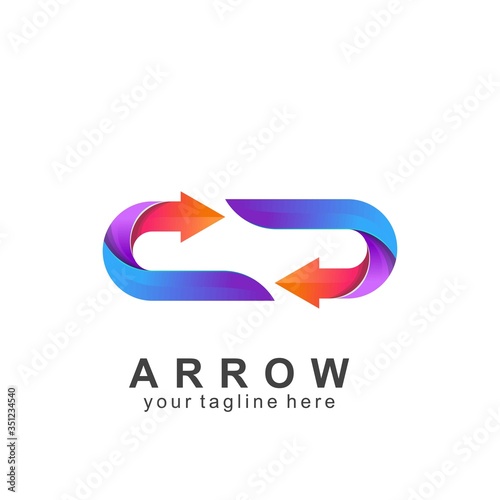 Free Download arrow logo icon colorful design - GFXLoad