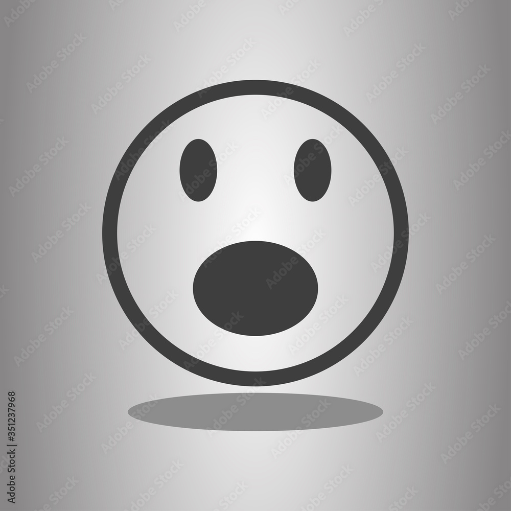 Smile vector simple icon with shadow. Flat desing Smile vector simple icon with shadow. Flat desing