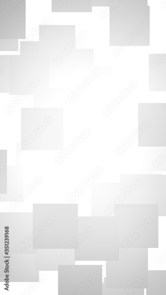 White abstract background. Misty backdrop with grey squares. 3D illustration