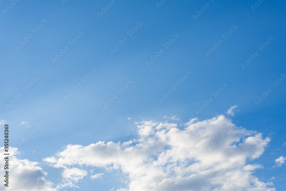 background clear blue sky with white clouds