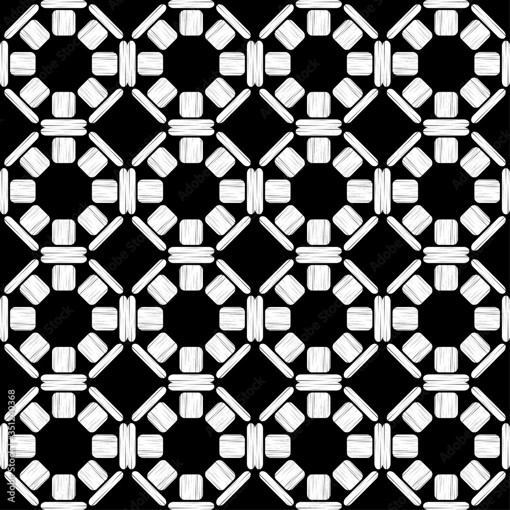 Geometry. Design with manual hatching. Ethnic boho ornament. Seamless background. Tribal motif. Vector illustration for web design or print. Geometry. Design with manual hatching. Ethnic boho ornament. Seamless background. Tribal motif. Vector illustration for web design or print.