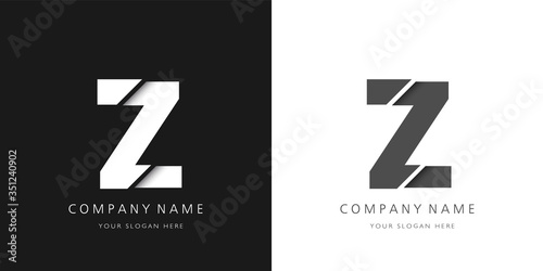 z logo modern letter broken design	 photo