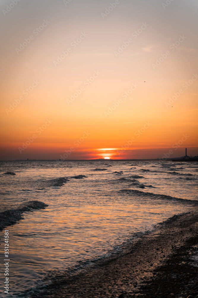 sunset over the sea