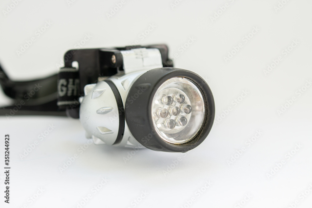 building forehead flashlight on a white background building forehead flashlight on a white background