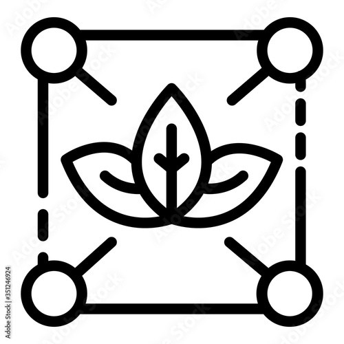 Ecologist scheme icon. Outline ecologist scheme vector icon for web design isolated on white background