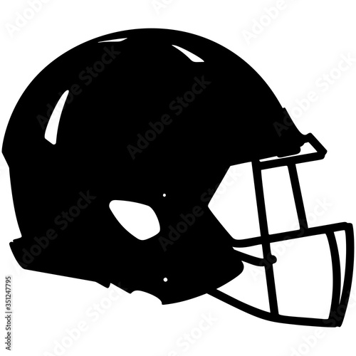 American football helmet isolated on white background