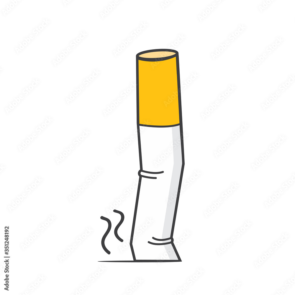 Stop Smoking Cigarette butt icon Stop Smoking Cigarette butt icon