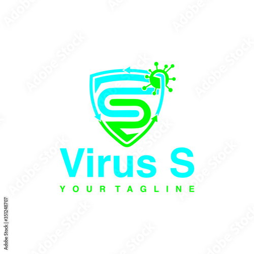 virus s logo, vector, illsutration