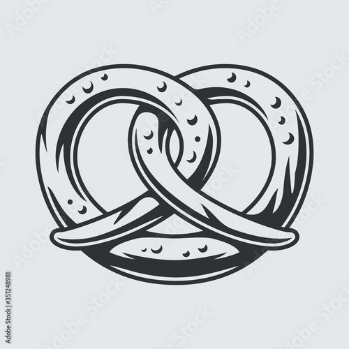 Sihluette of bavarian pretzel for beer fest