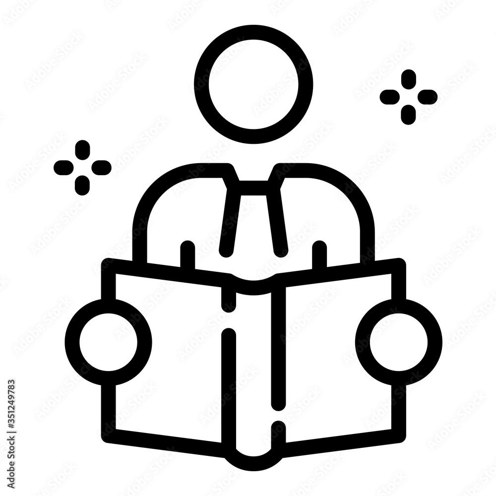 Foreign language teacher icon. Outline foreign language teacher vector icon for web design isolated on white background Foreign language teacher icon. Outline foreign language teacher vector icon for web design isolated on white background