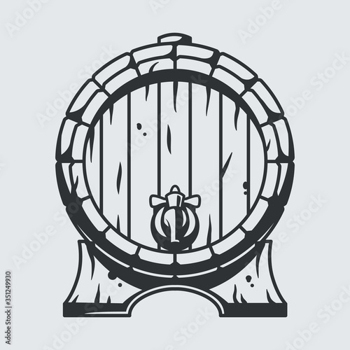 Wooden barrel for beer wine whisky bar