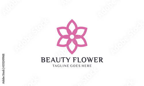 Creative and simple flower for logo design vector editable