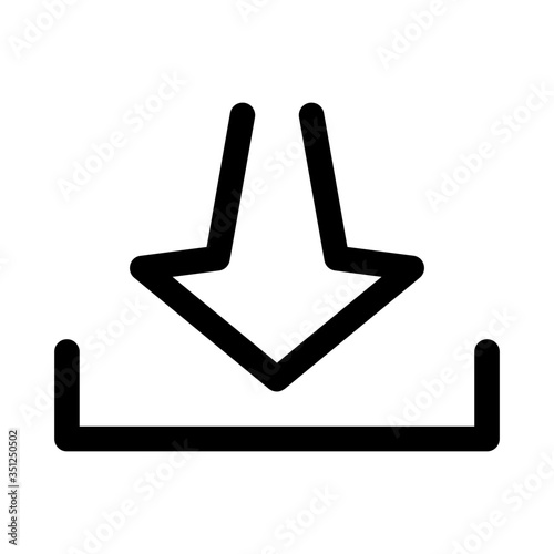 down arrow icon, download icon