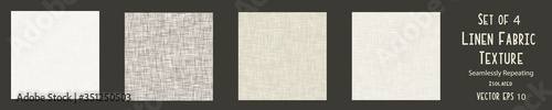 Fotografia Seamless beige grey woven linen texture background