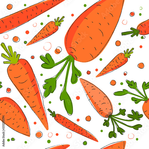 seamless pattern with carrots