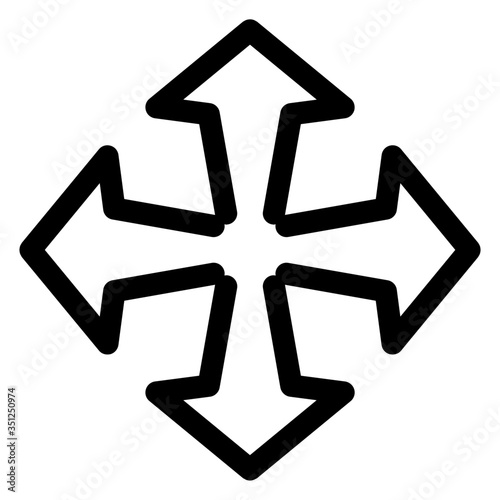 4 way arrow icon