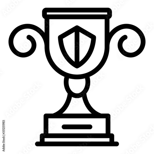 Dog handler cup icon. Outline dog handler cup vector icon for web design isolated on white background