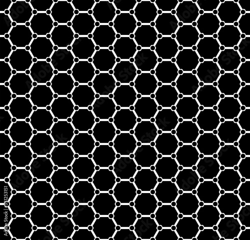 Seamless geometric hexagons grid pattern.