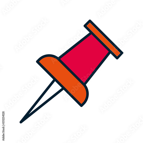 Push pin icon vector design templates