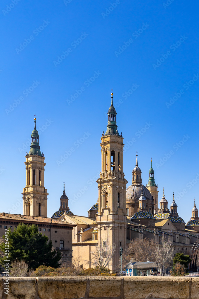 Basilica de Nuestra Señora del Pilar Cathedral in Zaragoza, Spain