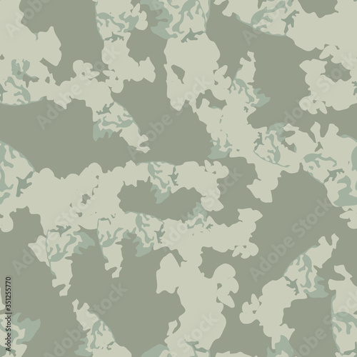 Urban camouflage of various shades of green and grey colors