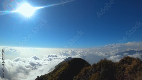 View of Zuluk, Silk Route, Sikkim, India.